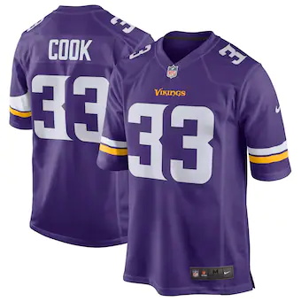 youth nike dalvin cook purple minnesota vikings game jersey